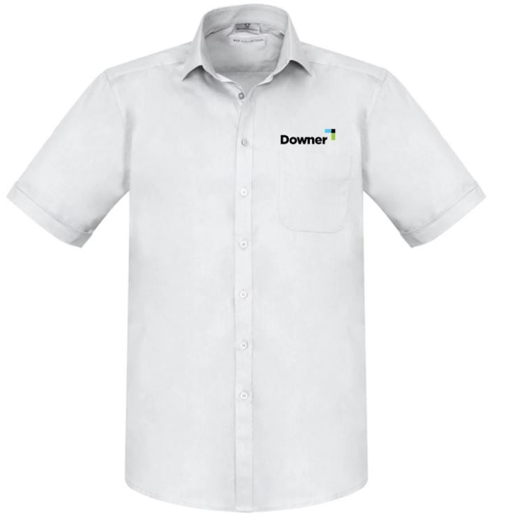 Mens Monaco Short Sleeve Shirt - WHITE