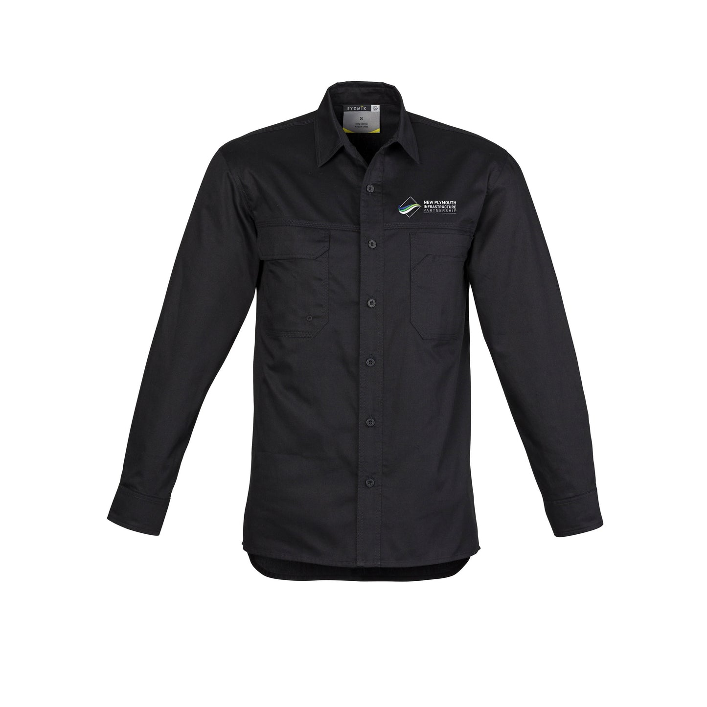 Mens Lightweight Tradie Long Sleeve Shirt - BLACK