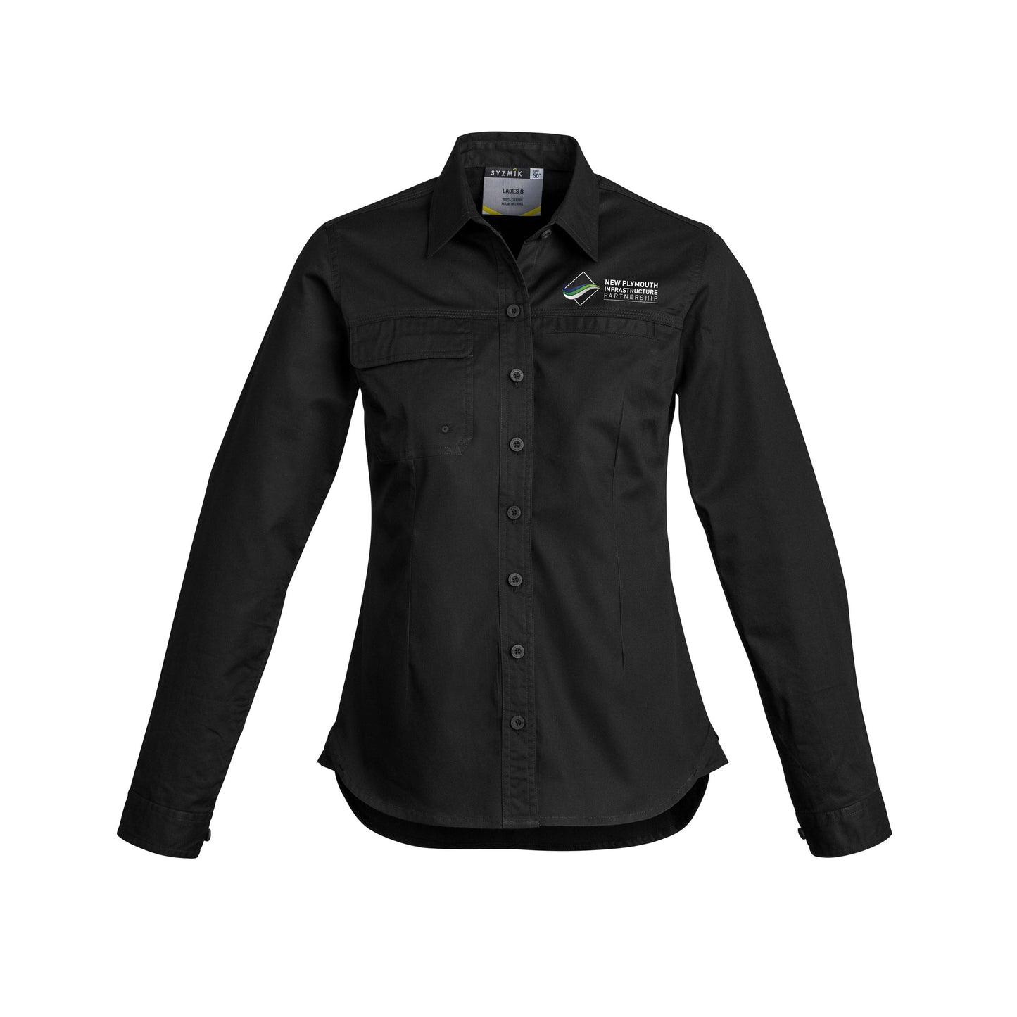Womens Lightweight Tradie Long Sleeve Shirt - BLACK