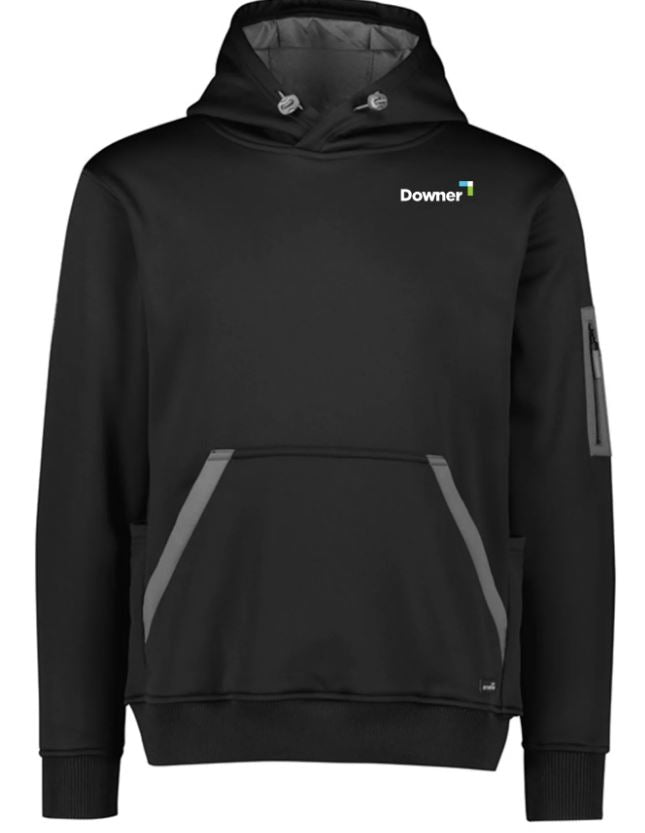 Unisex Water Resistant Hoodie - BLACK/DARK GREY