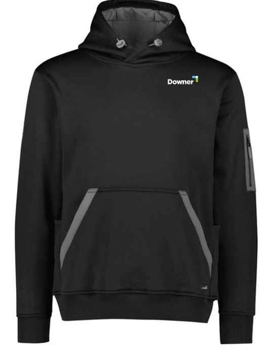 Unisex Water Resistant Hoodie - BLACK/DARK GREY