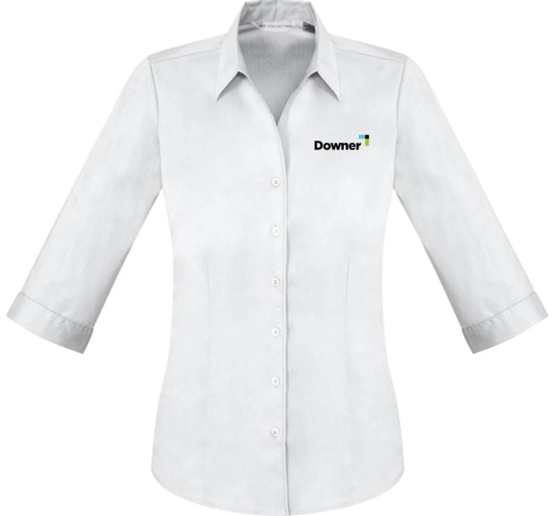 Womens Monaco 3/4 Sleeve Shirt - WHITE