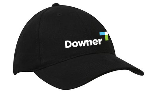 Brushed Heavy Cotton Cap - Black