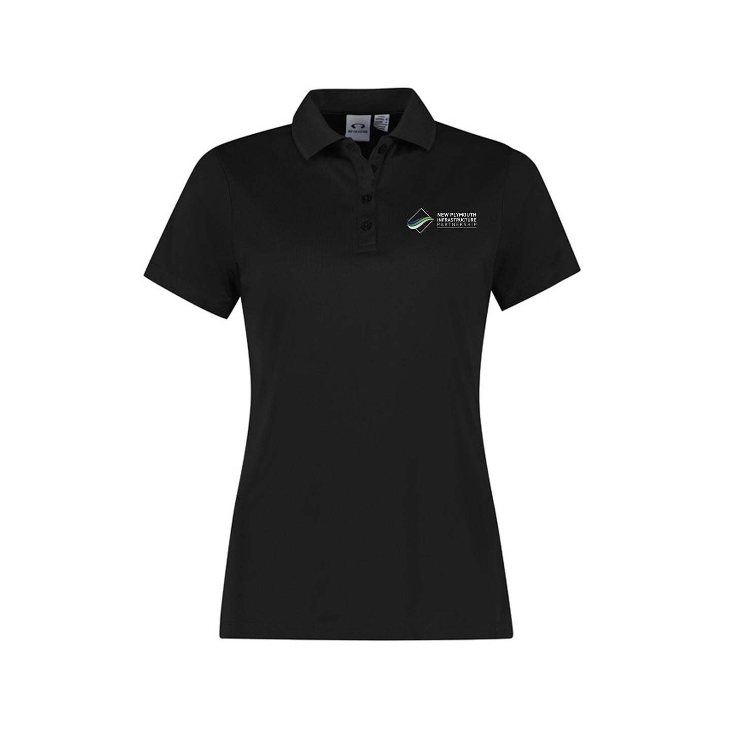 Womens Action Short Sleeve Polo - BLACK
