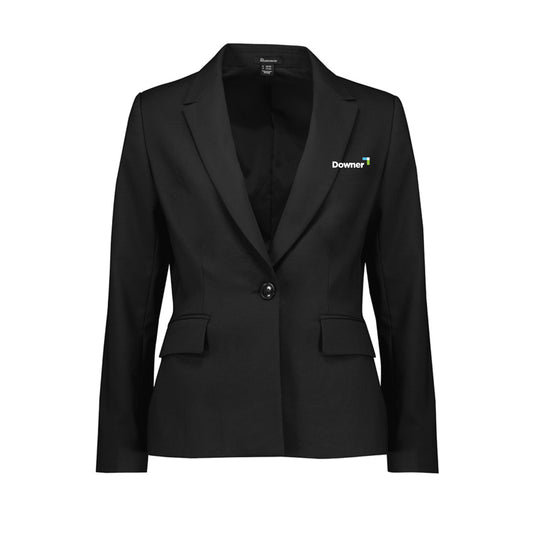 Womens Renew Single Button Mid Length Jacket - Pencil Black