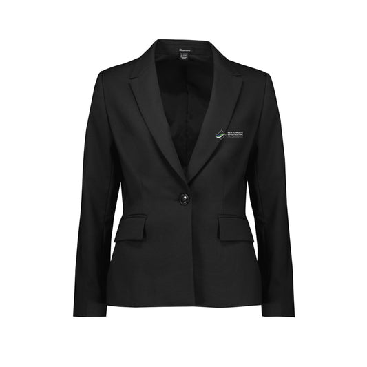 Womens Renew Single Button Mid Length Jacket - Pencil Black