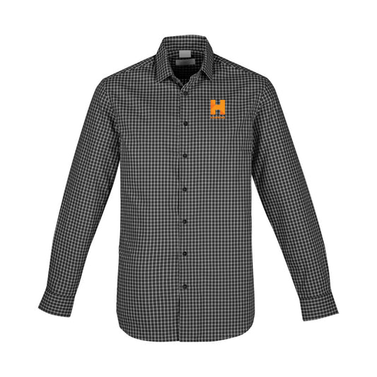 MENS NOAH L/S SHIRT - BLACK/WHITE