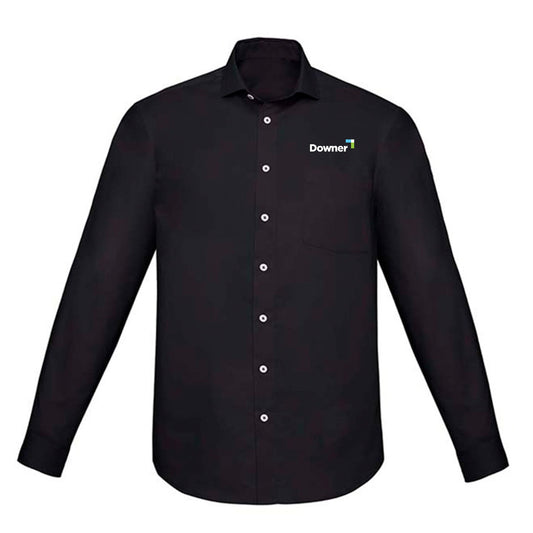 Mens Charlie Classic Fit Long Sleeve Shirt - BLACK