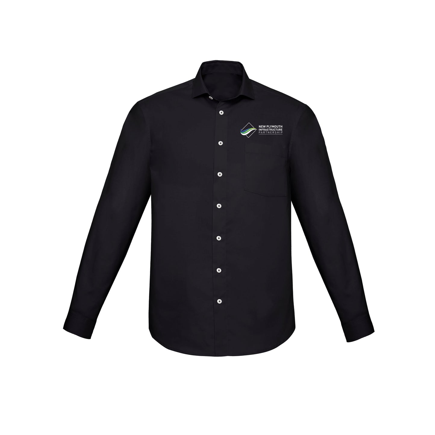 Mens Charlie Classic Fit Long Sleeve Shirt - BLACK