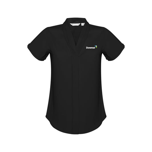 Womens Madison Short Sleeve Shirt - Black