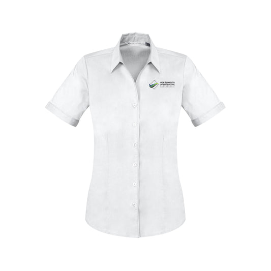 Womens Monaco Short Sleeve Shirt - WHITE