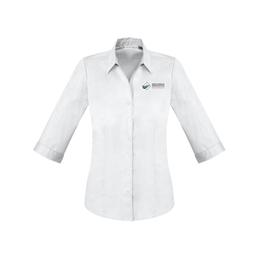 Womens Monaco 3/4 Sleeve Shirt - WHITE