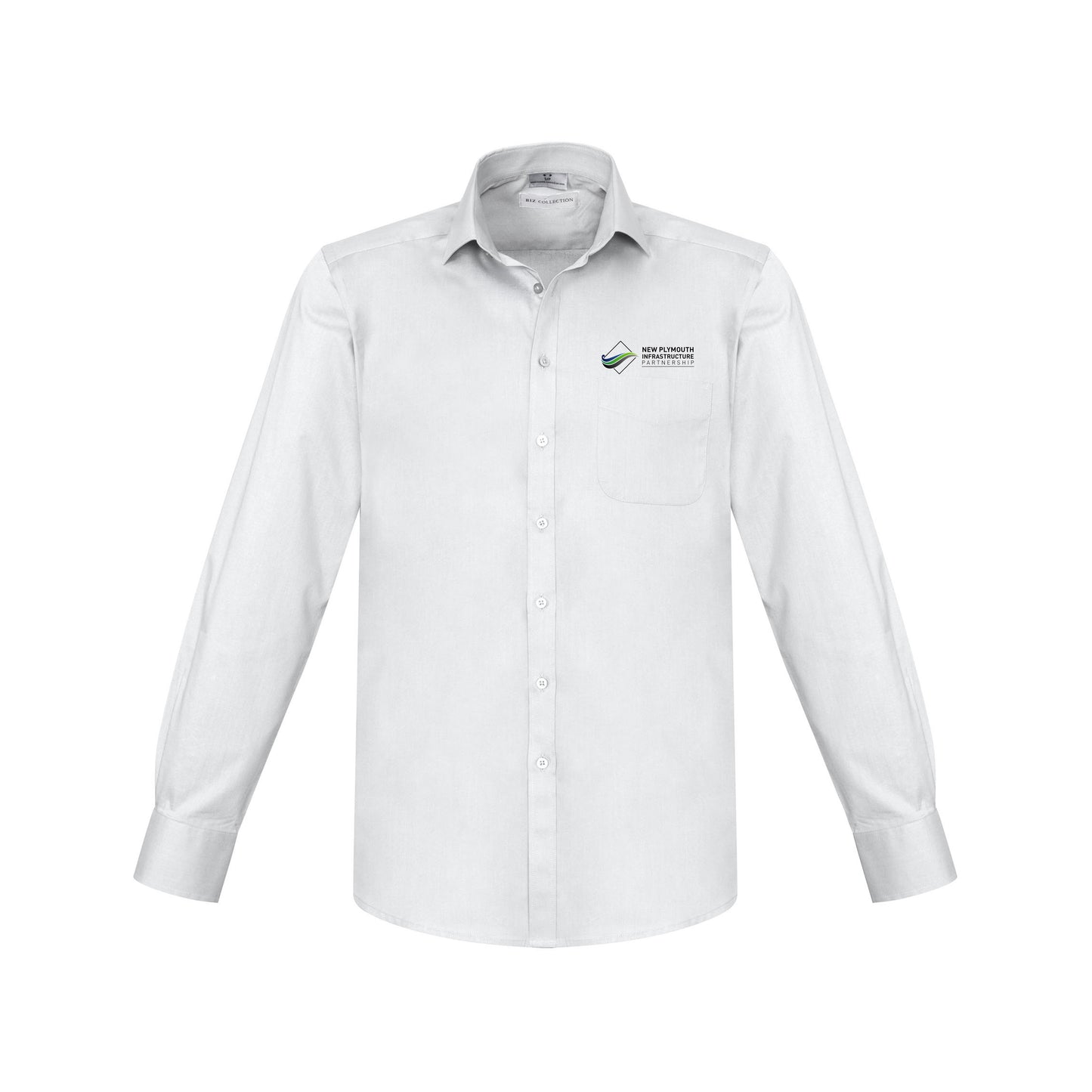 Mens Monaco Long Sleeve Shirt - WHITE