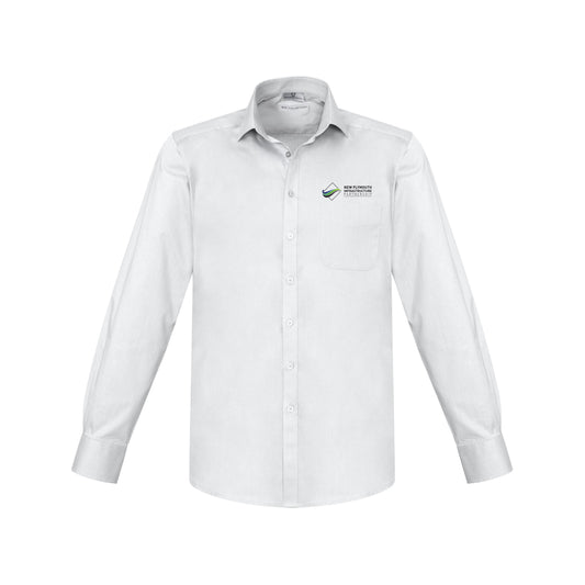 Mens Monaco Long Sleeve Shirt - WHITE