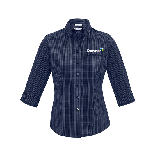 Womens Harper 3/4 Sleeve Shirt - Ink/Silver