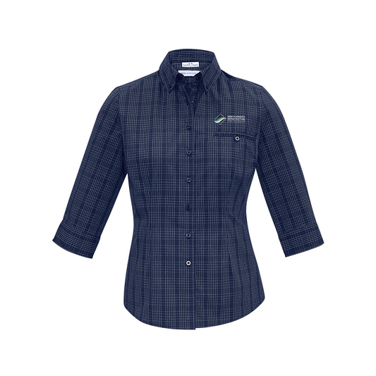 Womens Harper 3/4 Sleeve Shirt - Ink/Silver