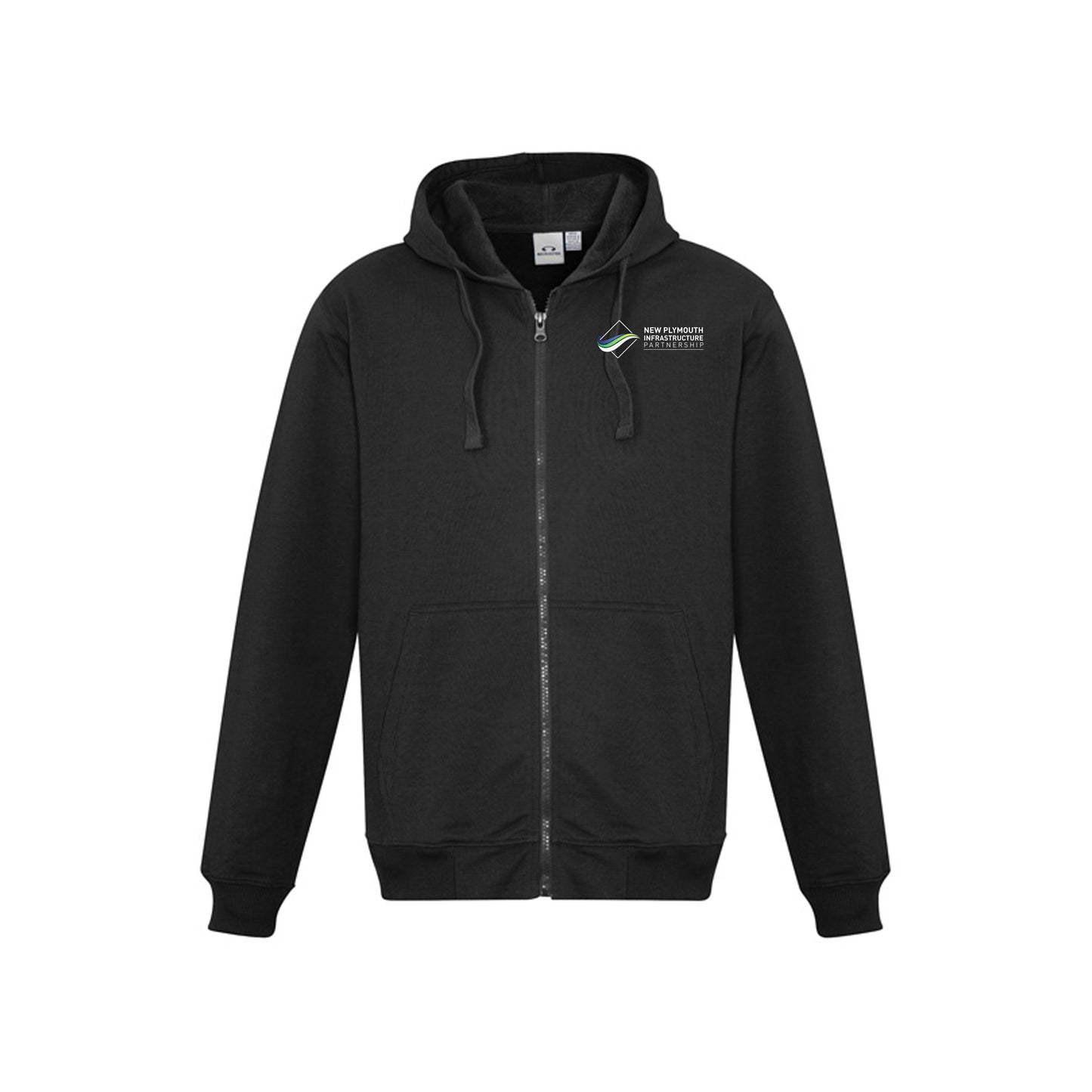 Mens Crew Zip Hoodie - BLACK