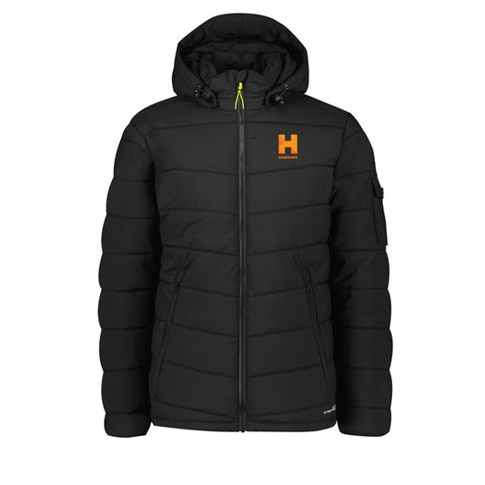 UNISEX STREETWORX HOODED PUFFER JACKET - BLACK