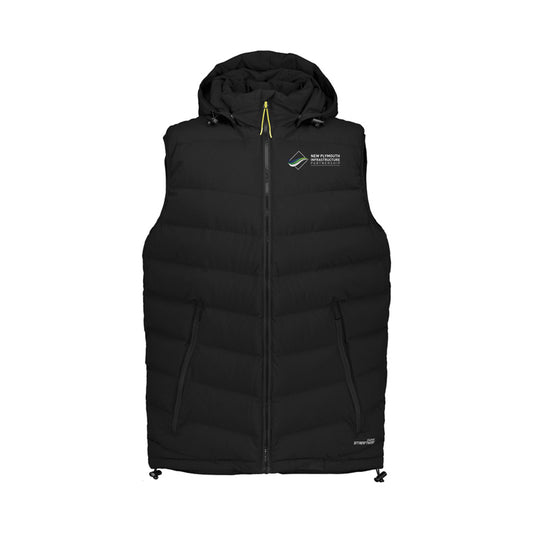 Unisex Streetworx Hooded Puffer Vest - BLACK